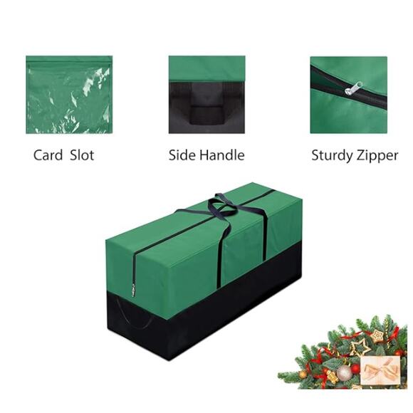 Christmas Tree Storage Bag, Fits Up 8 Ft Tall Heavy Duty Handles & Zipper - Picture 4 of 6